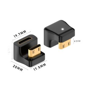Cable videoprojecteur en adaptateur mini HDMI coude, detail