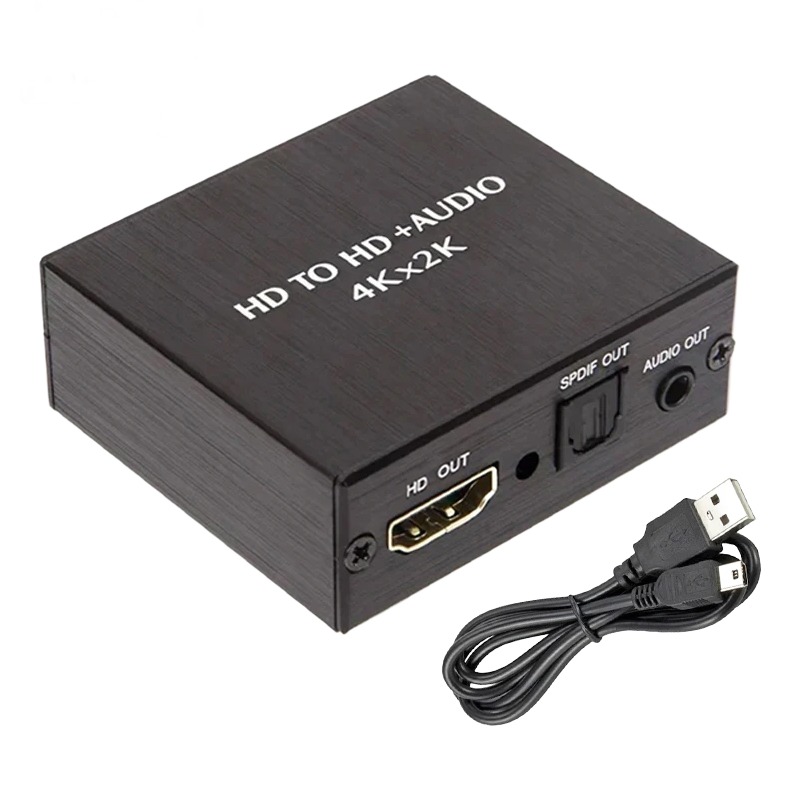 Cable videoprojecteur, extracteur audio HDMI 4K avec sortie jack, vue de face