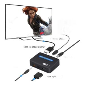Cable videoprojecteur extracteur audio HDMI en 4K, vue de trois quarts