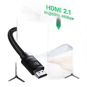 Cable videoprojecteur HDMI 2.1 tresse de 0,5 a 5 metres, vue principale