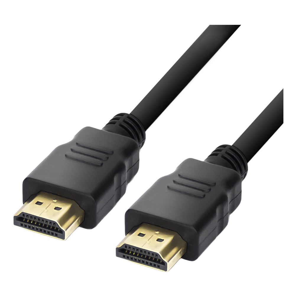 Cable videoprojecteur HDMI plaque or 4K en 0,3 ou 0,5 m, vue principale