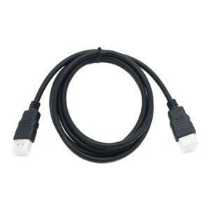 Cable videoprojecteur HDMI plaque or 4K en 0,3 ou 0,5 m, vue de face