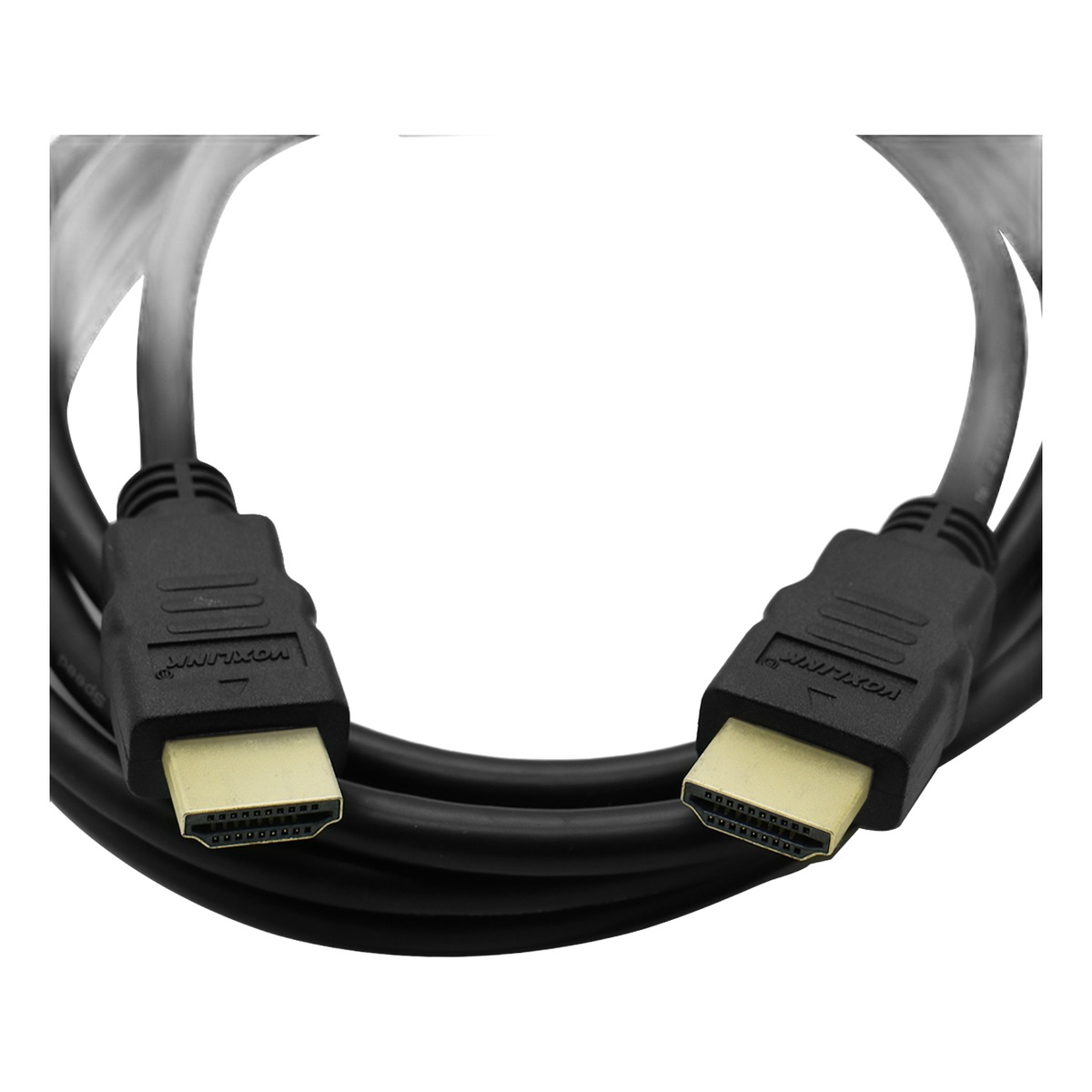 Cable videoprojecteur HDMI plaque or 4K en 0,3 ou 0,5 m, detail