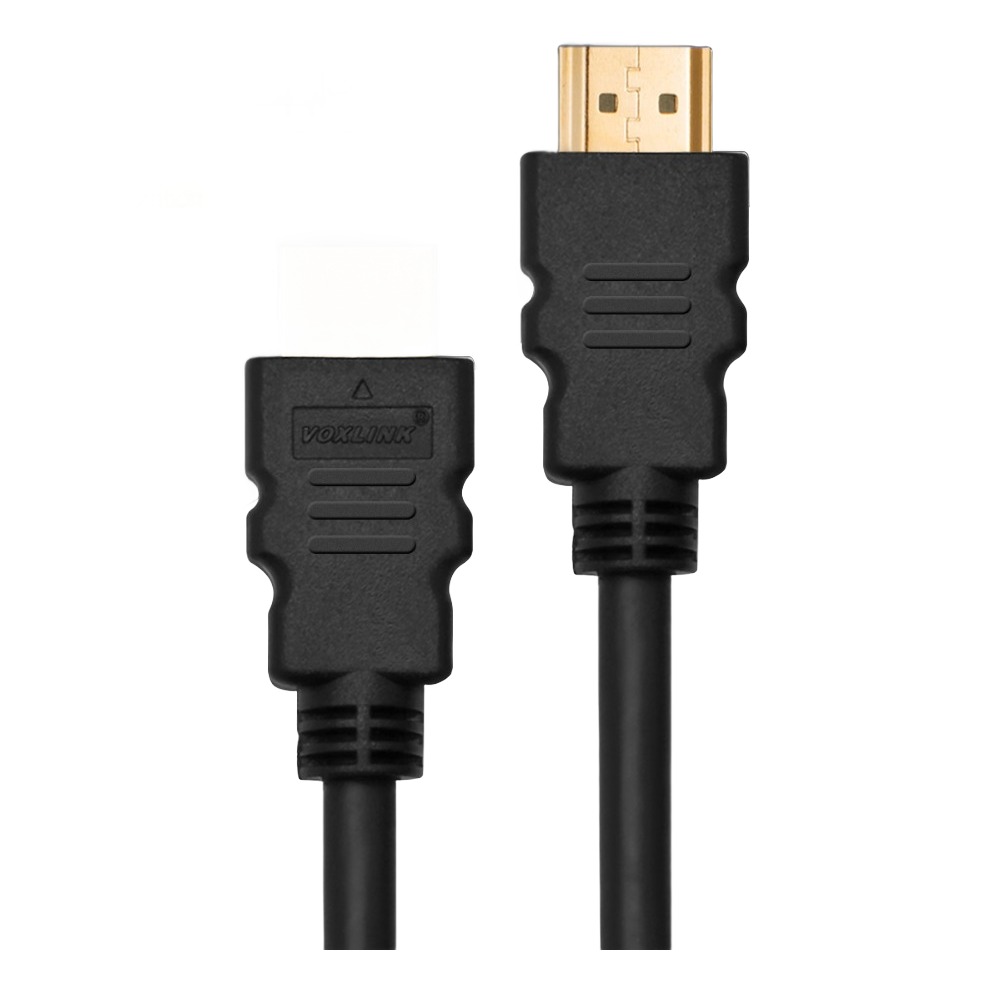 Cable videoprojecteur HDMI plaque or 4K en 0,3 ou 0,5 m, vue arriere