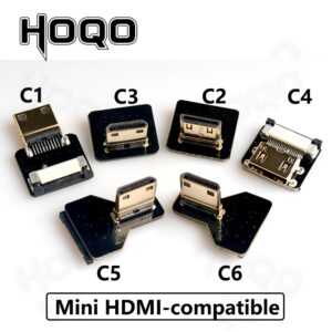 Cable videoprojecteur HDMI plat et souple format compact, vue de trois quarts