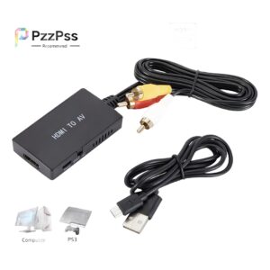 Câble vidéoprojecteur HDMI vers AV, convertisseur vers entrée RCA, vue de face