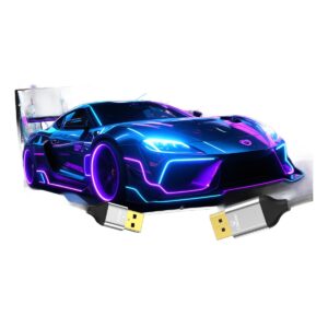 Câble vidéoprojecteur HDMI vers DisplayPort actif, 4K à 60 Hz, vue de face