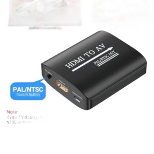 Câble vidéoprojecteur HDMI vers sortie composite RCA, vue de face