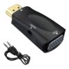 Câble vidéoprojecteur HDMI vers VGA, adaptateur avec sortie audio 3,5 mm, vue principale