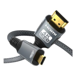 Cable videoprojecteur micro et mini HDMI tresse bidirectionnel, vue principale