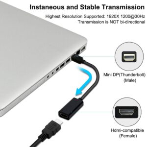 Cable videoprojecteur Mini DisplayPort vers HDMI en 4K, vue de trois quarts