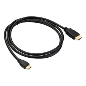 Câble vidéoprojecteur mini HDMI vers HDMI plaqué or, vue de face