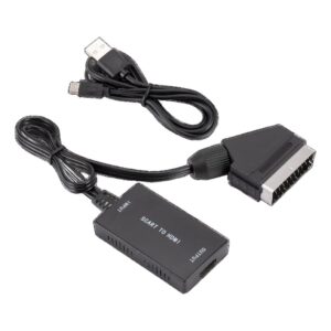 Câble vidéoprojecteur péritel vers HDMI, convertisseur 720p ou 1080p, vue de trois quarts