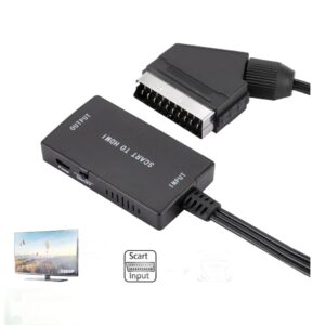 Câble vidéoprojecteur péritel vers HDMI, convertisseur 720p ou 1080p, vue de face