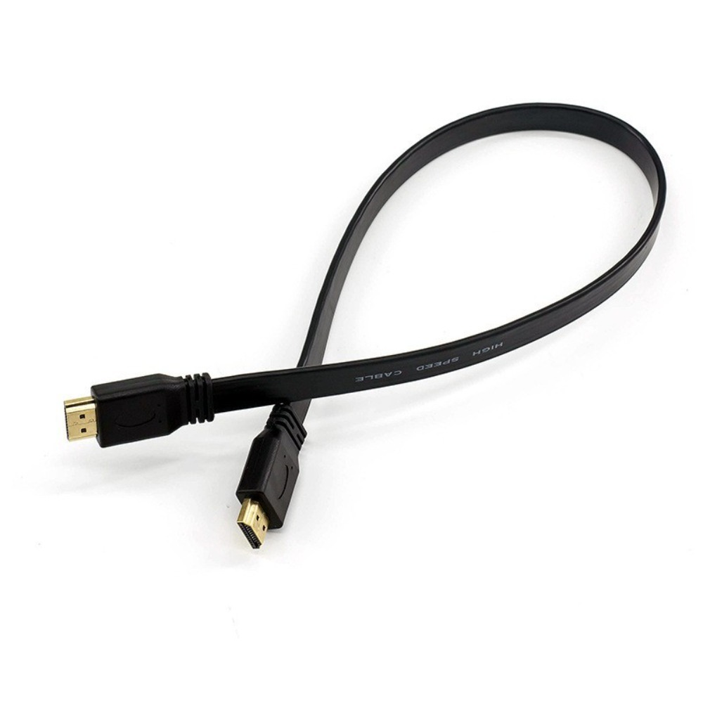 Câble vidéoprojecteur plat HDMI, trois longueurs courtes, detail