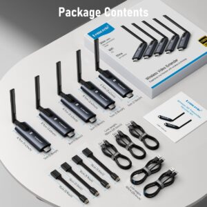 Cable videoprojecteur remplacé par un kit HDMI sans fil 200 m, vue principale