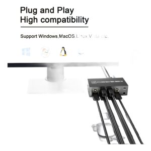 Cable videoprojecteur, switch kvm HDMI 4 ports en 4K a 60 Hz avec pedale, detail