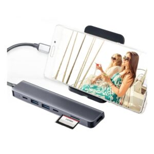 Câble vidéoprojecteur USB-C, hub 7 en 1 avec HDMI 4K et lecteur SD, vue principale