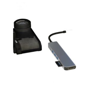 Câble vidéoprojecteur USB-C, hub 7 en 1 avec HDMI 4K et lecteur SD, vue de face