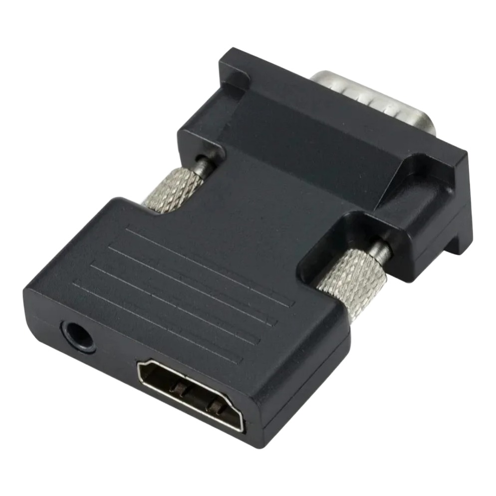 Câble vidéoprojecteur VGA vers HDMI, convertisseur intégré, vue principale