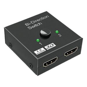 Commutateur HDMI 2 ports 4K : deux sources sur un câble vidéoprojecteur, vue principale