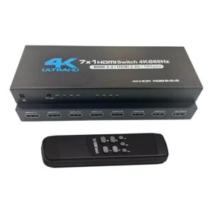 Commutateur HDMI 7 entrées 4K à 60 Hz, avec télécommande, vue principale
