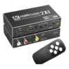 Commutateur HDMI avec extracteur audio, 2 vers 1, câble vidéoprojecteur, vue principale