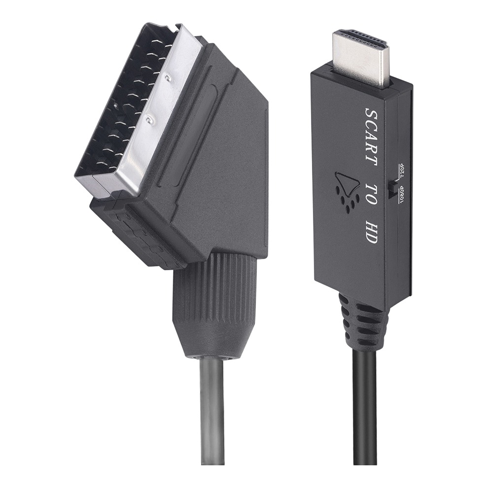 Convertisseur péritel HDMI en cordon, alimentation USB, vue principale