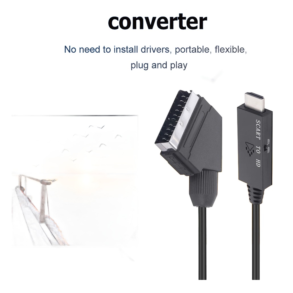 Convertisseur péritel HDMI en cordon, alimentation USB, detail
