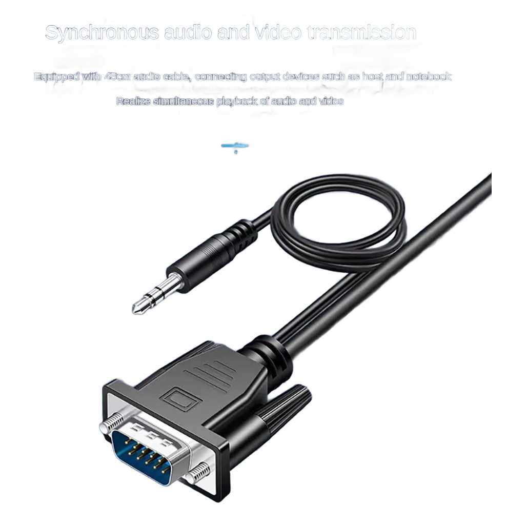 Convertisseur VGA vers HDMI avec sortie audio, pour câble, vue de trois quarts