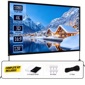Écran de projection 4K pliable résistant aux plis, vue principale