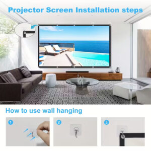 Écran de projection 4K pliable résistant aux plis, detail