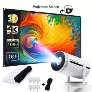 Écran de projection 4K pliable résistant aux plis, vue de profil