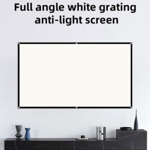 Écran de projection anti-lumière, sept diagonales, vue de profil
