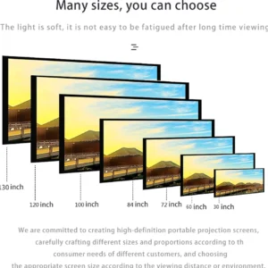 Écran de projection en tissu métallique anti-lumière, vue arriere