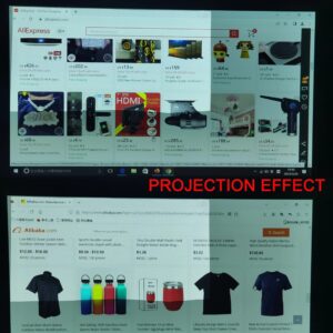 Écran de projection en tissu réfléchissant, deux tailles, vue arriere