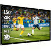Écran de projection Full HD pliable, six diagonales, vue principale