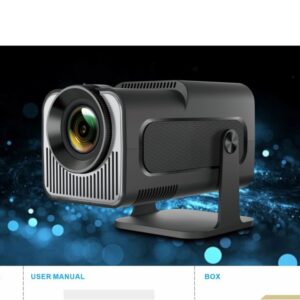 Ecran de projection, mini Projecteur Portable HY320 Android 11 WiFi 6, vue de profil
