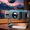Ecran de projection, mini vidéoprojecteur A50 1080P Android WiFi, vue principale