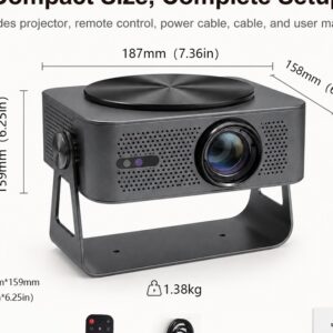 Ecran de projection, mini vidéoprojecteur A50 1080P Android WiFi, detail