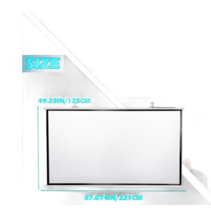 Écran de projection pliable 100 pouces, blanc anti-pli, detail