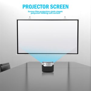 Écran de projection pliable 100 pouces, blanc anti-pli, vue arriere