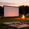 Écran de projection pliable extérieur, 60 ou 100 pouces, vue principale