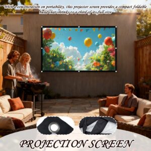 Écran de projection pliable extérieur, 60 ou 100 pouces, detail