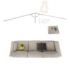 Écran de projection portable blanc mat, pliable, à œillets, vue principale