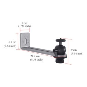 Ecran de projection, support mural en alliage d'aluminium, multi-angle, vue de trois quarts