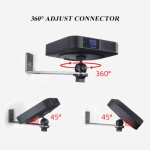 Ecran de projection, support mural en alliage d'aluminium, multi-angle, vue arriere
