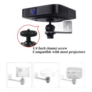 Ecran de projection, support mural en alliage d'aluminium, multi-angle, vue de profil