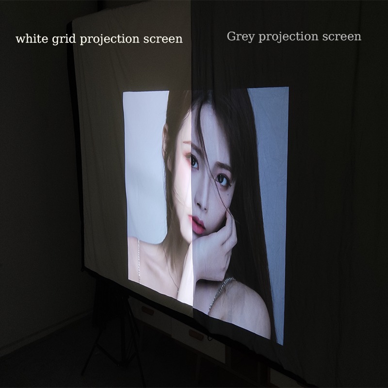 Ecran de projection, toile de projection anti-lumière en fibre de verre, vue de trois quarts