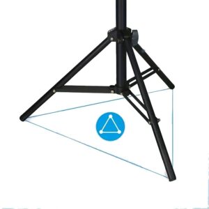 Ecran de projection, trépied de projecteur extensible jusqu'à 160 cm, vue de face